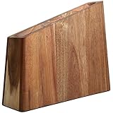 Resafy Magnetic Knife Wooden Block Knife Display Holder Rack Magnetic Stands with Strong Enhanced...