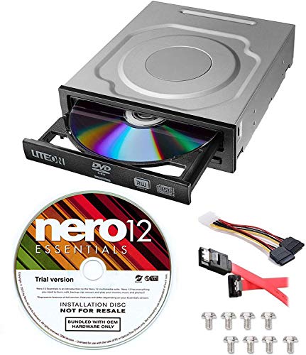Lite-On 24X SATA Internal DVD+/-RW Drive Optical Drive IHAS124-14 + Nero 12...