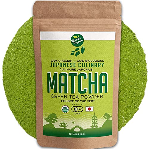 Organic Matcha Green Tea Powder ( 113g 56 Servings) - 100% USDA Organic Culinary Matcha Tea Powder - for Baking, Smoothies, & Organic Matcha Powder Lattes by Matcha Organics