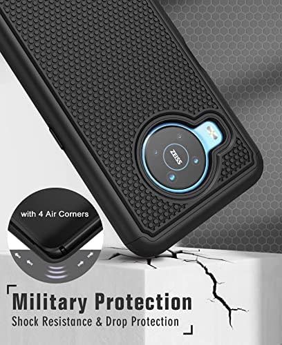for Nokia X100 Case Phone Protective: Shockproof Tough Rugged Phone Case with Anti-Slip Textured - Military Matte Hard Mobile Phone Case - Dual Layer Design | Heavy Duty Protection - Black (Black)