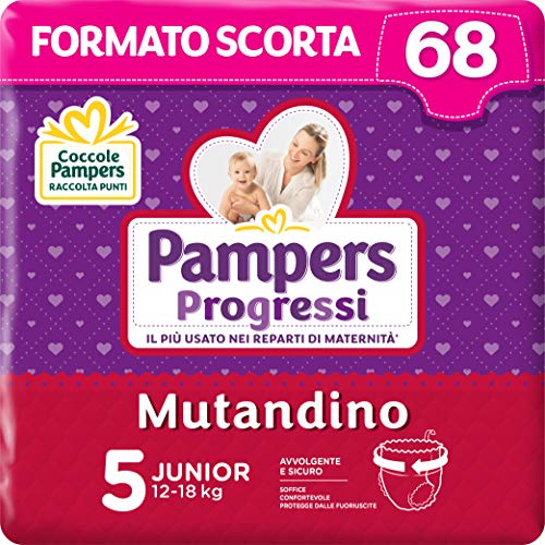 Pampers Progressi Mutandino Junior, 68 Pannolini,...