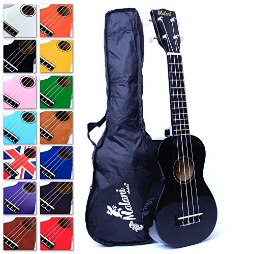 Black Ukulele - Ukeleles for Adults Beginners with Bag, Video Mini Course, 2750+ page Songs & Chord Kit - Kids Ukulele - Music Instruments for Kids - Musical Instruments for Adults