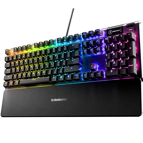 SteelSeries Apex 5 Hybrid Mechanical Gaming Keyboard – Per-Key RGB...