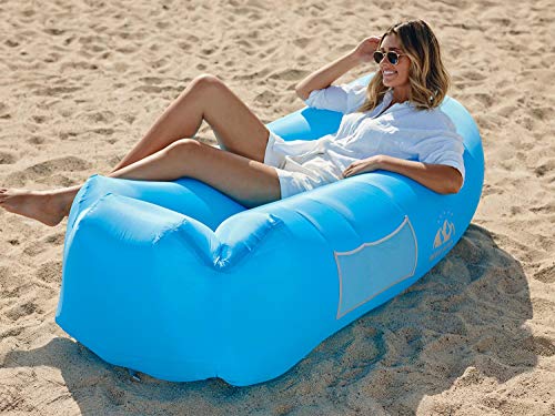 Wekapo Inflatable Lounger Air Sofa Hammock-Portable,Water Proof& Anti-Air Leaking Design-Ideal Couch for Backyard Lakeside Beach Traveling Camping Picnics & Music Festivals