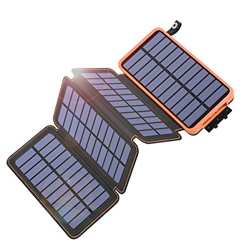 Solar Charger 25000mAh, Tranmix Portable Solar Phone Charger with 4 Solar Panels, High Capacity Solar Power Bank External Battery Pack for Smart Phones, Tablets and Hiking, Camping