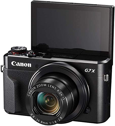 Canon Powershot G7 X Mark II Digital Camera 20.1 MP 4.2 X Optical Zoom with 1 Inch Sensor and LCD Screen and Built-in WiFi/NFC Enabled (with Camera Cloth)