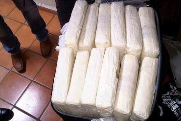 ¡OTRA RAYA MÁS! Incautan 5 maletas con cocaína procedentes de Venezuela en República Dominicana