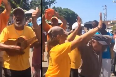 ¡TREMENDA RUMBA! Venezolanos arman fiesta en centro de validación (hasta bailaron tambor)