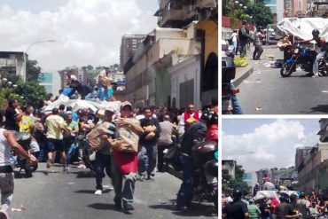 ¡SITUACIÓN TENSA! Reportan saqueos y fuerte presencia policial en el centro de Caracas (+Videos)
