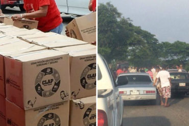 ¡QUÉ DESGRACIA! Robaron cajas Clap de un camión durante manifestación en Trujillo (las autoridades no pudieron hacer nada)