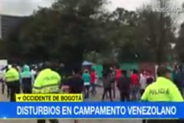 ¡QUÉ HORROR! Pelea entre venezolanos generó disturbios en campamento de refugiados en Colombia (+Video +Hubo destrozos)