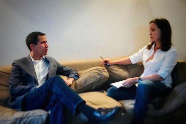 ¡APOYO ABSOLUTO! María Corina Machado respalda a Guaidó: «Cuenta conmigo para avanzar con fuerza en esta ruta»