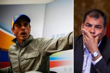 ¡FRONTAL! El irónico mensaje de Capriles a Correa: Debería decirle a los venezolanos cuánto cuestan sus “asesorías”