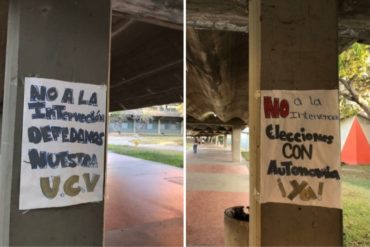 ¡SE LO TRAEMOS! “¡Elecciones con autonomía ya!”: Así amanecieron los pasillos de la UCV este #5Feb (+Fotos)