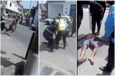 ¡GRAVE! Reportan agresión a un migrante venezolano durante un operativo policial en Perú (+Video)