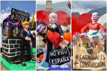 ¡NO SE LO PIERDA! Diosdado, Maduro y neveras vacías: las carrozas del hambre que llevaron a Altamira para “celebrar” Carnaval (+Fotos) (+Video)