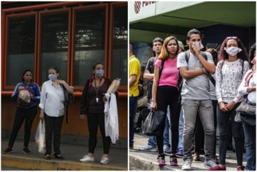 ¡INCERTIDUMBRE! EN FOTOS: Calles de Caracas abarrotadas y personas usando tapabocas tras confirmarse primeros casos de coronavirus