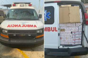 ¡CAPTURADOS! Detenidos dos militares por contrabandear cigarrillos en una ambulancia del Hospital Militar de Caracas