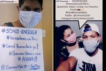 ¡DESGARRADOR! Un grupo de venezolanos pide vuelo humanitario desde Perú para regresar a Venezuela en medio de la pandemia (+Video)