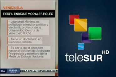 ¡BOCHORNOSO! Telesur dejó en la calle al régimen: reconoció que Leonardo Morales fue juramentado para el CNE pese a militar en Avanzada Progresista