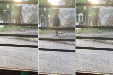 ¡PARA LO QUE QUEDARON! Funcionarios de la GNB intentaron entrar a la fuerza en viviendas de Nueva Esparta durante protestas: “Están tirando piedras” (+Video)