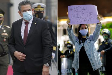 ¡LO ÚLTIMO! Manuel Merino asumió este #10Nov la presidencia de Perú en medio de protestas e incertidumbre