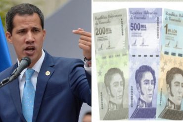 ¡LE CONTAMOS! “El reconocimiento del absoluto fracaso de la dictadura”: Lo que dijo Guaidó sobre emisión de nuevos billetes
