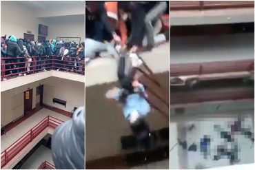 ¡TRÁGICO! Varios estudiantes muertos luego de caer del cuarto piso en universidad de Bolivia: la baranda cedió en medio de empujones (+Videos fuertes)
