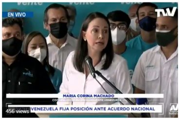 ¡NO SE LO PIERDA! María Corina dice desconocer los términos del Acuerdo de Salvación Nacional: “¿Qué es lo que se está negociando, porque yo no lo sé?” (+Video)