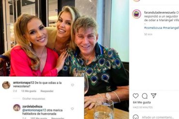 ¡QUÉ CARÁCTER! «Otra m*rica habladora de huev*nada»: Osmel Sousa insultó a un seguidor de Instagram por comentarle que odiaba a la Miss Venezuela
