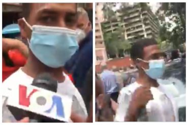 ¡PÍLLELO! Dos civiles intentaron impedir que periodistas grabaran el desastre de la jornada de vacunación en la Universidad Bolivariana (+Video)