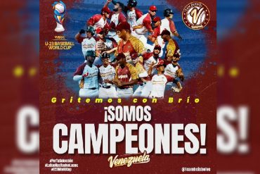 ¡TRIUNFO! Venezuela conquista el Campeonato Mundial Sub 23 de béisbol tras derrotar a México en la final (+Video)