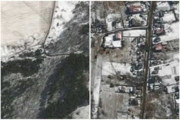 ¡VEA! Imágenes satelitales revelan que Rusia dispersó y reubicó a sus convoyes de la muerte a las afueras de Kyiv (+Fotos)