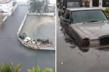 Higuerote inundado por fuertes lluvias: los ciudadanos se mantienen en alerta (+Fotos +Video)