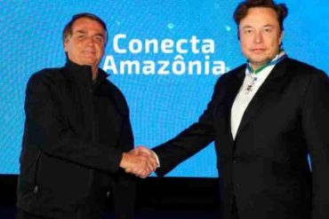 Elon Musk llegó a Brasil este #20May para reunirse con Bolsonaro: el objetivo es llevar Internet a la selva amazónica
