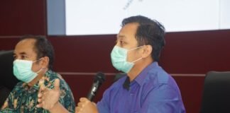 PENANGANAN COVID. dr Anastesi RSUD Merah Putih Kabupaten Magelang, Tatang Kurniawan, menjelaskan penanganan Covid 19 untuk tenaga medis.