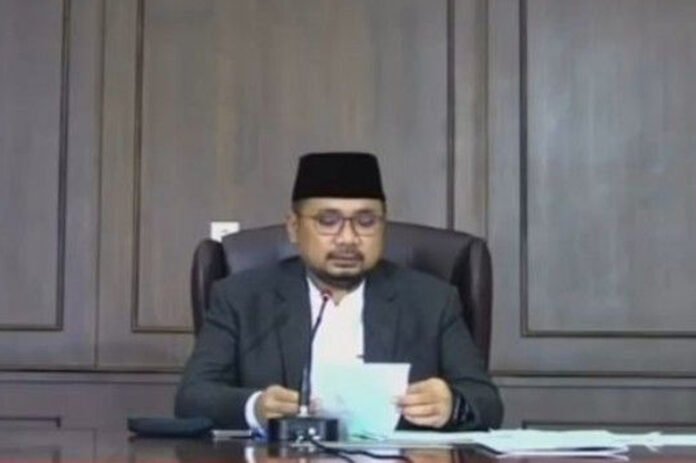 Menteri Agama Yaqut Cholil Qoumas Menyampaikan keputusan mengenai Sidang Isbat menetapkan Hari Raya Idul Adha 2021