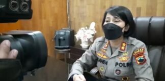 Kapolres AKBP Yolanda Evelyn Sebayang saat memberikan keterangan, Kamis(17/2) malam.