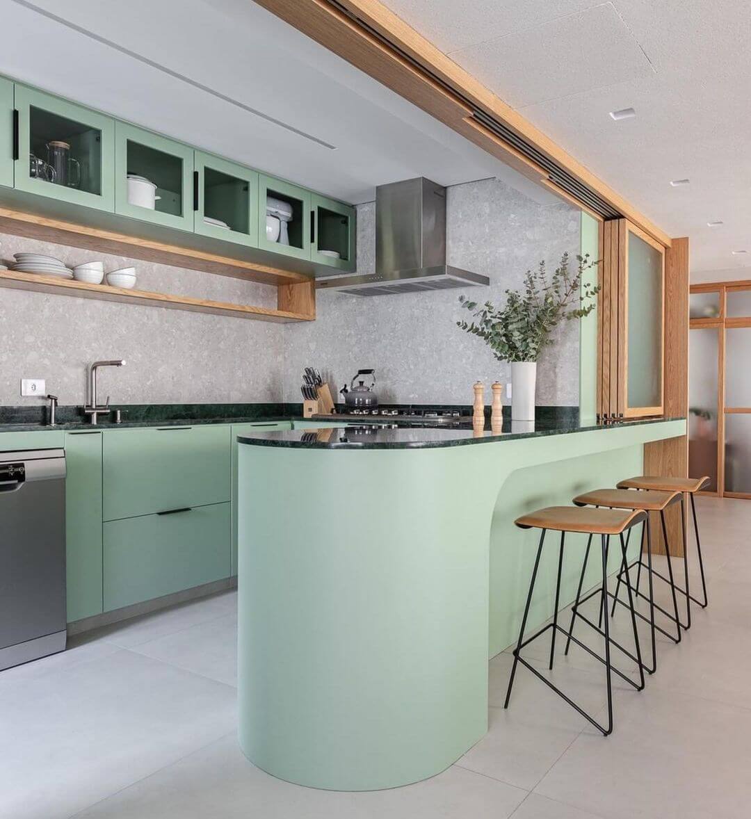 Cozinha Planejada Moderna Verde
