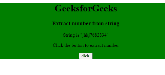 Extract a number from a string using JavaScript