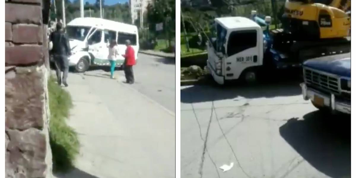 (VIDEO) Accidente entre bus escolar y retroexcavadora deja varios niños heridos en Bogotá