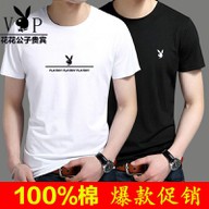 Yingkou City hot sales 2 pcs VIP Summer new men s short sleeved T shirt big size cotton half sleeve - 6818757184 thumbnail