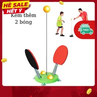 Bộ đồ chơi bóng bàn phản xạ cho bé loại đế nặng vợt gỗ - bóng bàn phản xạ thumbnail