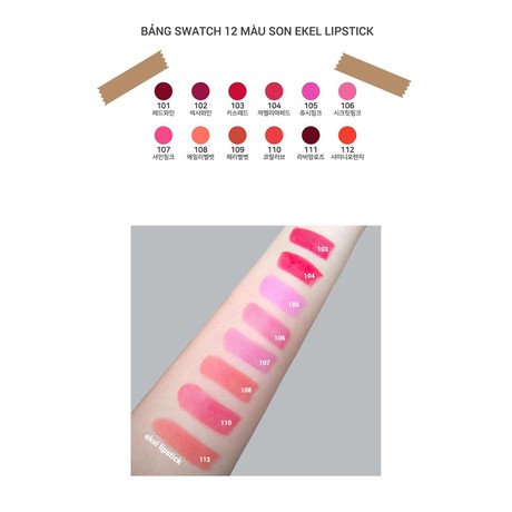 Son màu hồng trái cây Ekel Professional Ample Essence Lip (105 - Juicy Pink) 4