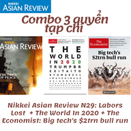 Combo 3 Quyển Tạp Chí Nikkei Asian Review No. 29 Labors Lost + The World In 2020 + The Economist Big tech s 2trn bull run - C04 thumbnail