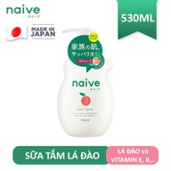 Sữa tắm chiết xuất lá đào cung cấp vitamin E, B cho da Naive 530ml chính hãng thumbnail