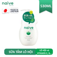 Sữa tắm chiết xuất Lô Hội dưỡng da trắng sáng, ngăn ngừa lão hóa Naive 530g chính hãng thumbnail