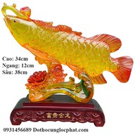 Tượng Cá Rồng Vàng Phong Thủy - TCRVPT thumbnail