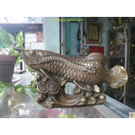 Cá Kim Long bằng đồng màu giả cổ 29cm - CKL thumbnail