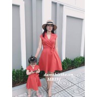 Đầm mẹ và bé cổ ves- Hàng thiết kế cao cấp thumbnail